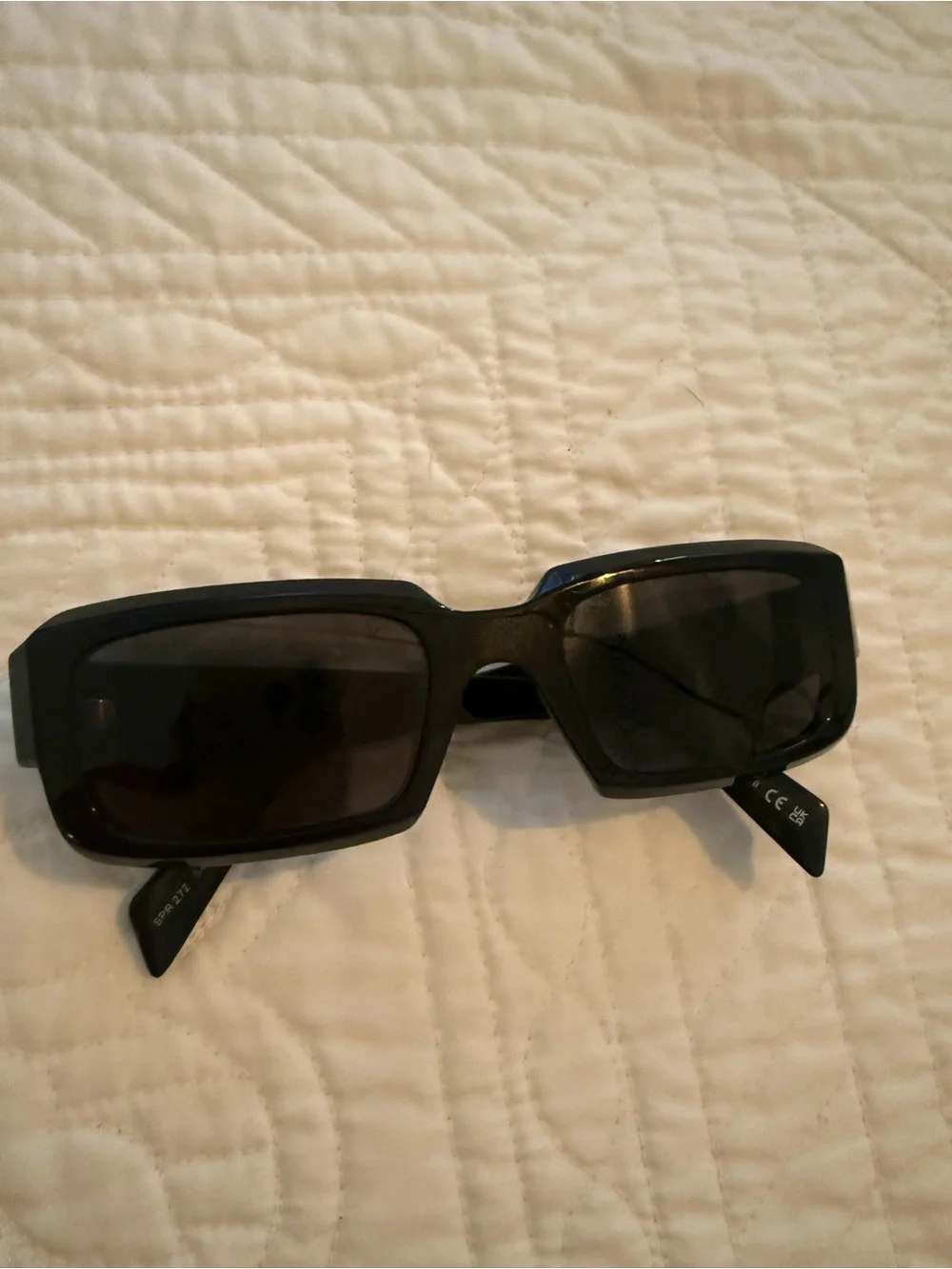 Prada Black Rectangular Sunglasses